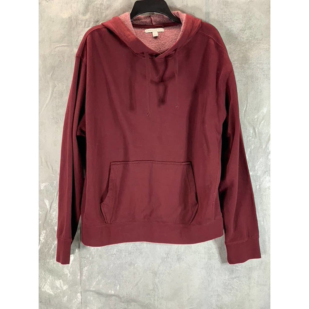 And Now This Men's Maroon Fleece Regular-Fit Pullover Hoodie SZ M